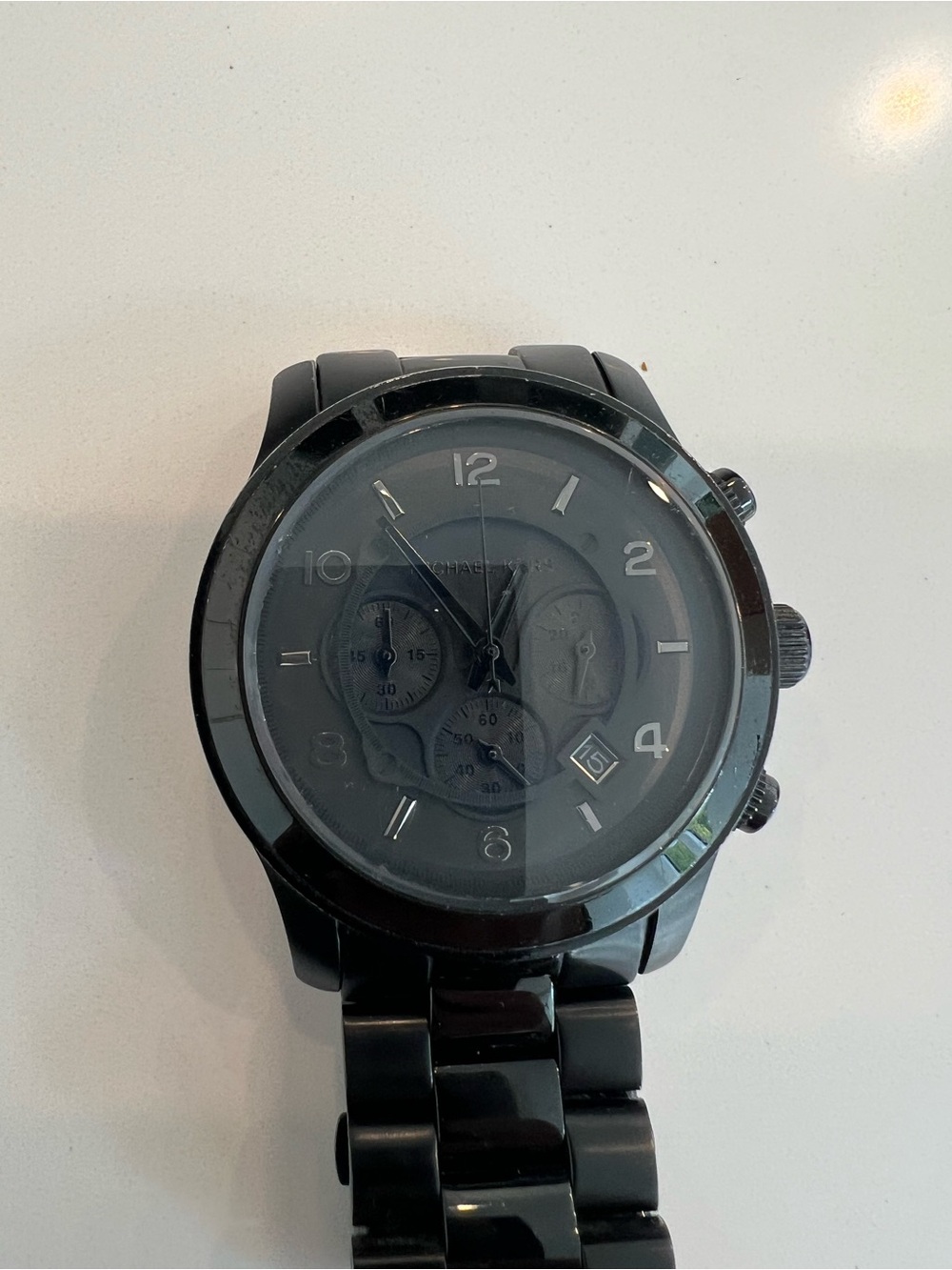 Michael Kors Black Stainless Steel Chronograph Watch